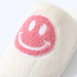 COZY SMILING FACE SLIPPERS FUZZY SLIPPERS WOMEN_CWSHS0249