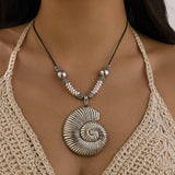 PERSONALIZED POINTED LEATHER WAX THREAD NECKLACE_CWMM3190