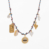 Summer Starfish Pearl Heart Beaded Necklace_Cwaje05574