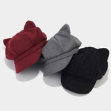 Cwah3162_Retro Cute Cat Ear Beret