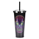DOUBLE LAYER STRAW SKULL WATER CUP_CWMM0983
