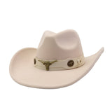 Western Ethnic Felt Cowboy Fedora Hat_Cwah04428