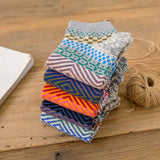 5PCS SET ALPACA VINTAGE FLORAL PATTERN SOCKS_CWMS0207