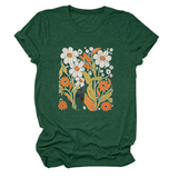 Women Summer Tee ??Flor Casual Round Neck_Cwtts1500
