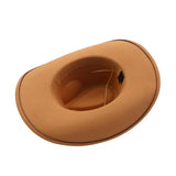 Western Ethnic Felt Cowboy Fedora Hat_Cwah04374