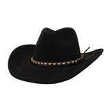 SOFT SUEDE WESTERN COWBOY FEDORA HAT ETHNIC STYLE_CWAH04401