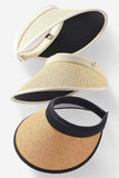 Two Tone Straw Visor Hat_Cwah0467