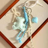 STYLISH BEAR KEYCHAIN WITH HEART BOW ACCENT_CWMM7761
