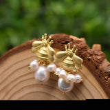 PREMIUM VINTAGE NATURAL FRESHWATER PEARL EARRINGS_CWAJE3769