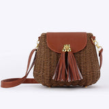 NEW RATTAN SMALL FRESH SOLID COLOR HAND WOVEN BAG_CWAB4697
