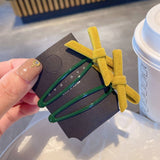 Velvet Bow Hair Clip Sweet Winter Style_Cwaha08069