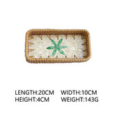 RATTAN COLORFUL SHELL CREATIVE HANDMADE FRUIT PLATE_CWMM4403