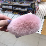 FURRY MINK HAIR CLIP CUTE FLUFFY BB BARRETTE_CWAHA3308