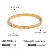 Zircon Heart Open Cuff In Titani Steel_Cwaje4869