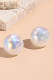 FAUX PEARL DESIGN STUD EARRINGS_CWAJE0449