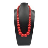 COLORFUL WOODEN LARGE ROUND BEAD LONG NECKLACE_CWMM4562