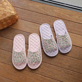 FLORAL COTTON LINEN SLIPPERS WITH SOFT SOLE_CWSHF0174