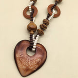 BOHEMIAN VINTAGE WOODEN BEAD NECKLACE_CWMM4566