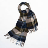 NORDIC PLAID WOOL SCARF WARM WINTER COUPLE WRAP_CWASC2357