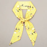 FLORAL LETTER TWILLY SCARF FOR HAIR BAG ACCESSOR_CWASC0094