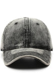 Washed Denim Solid Baseball Cap Street Style_Cwah0527