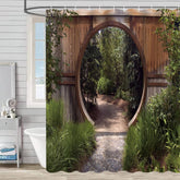 Waterfall Landscape Print Shower Curtain_Cwmm1791