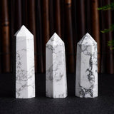 NATURAL WHITE TURQUOISE HEX CRYSTAL TOWER_CWMM8135