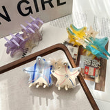 3D STARFISH ACETATE HAIR CLAW THICK HAIR BUN CLIP_CWAHA5970