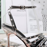 STILETTO SQUARE TOE HIGH HEELS WITH RIVETS_CWSHS0608