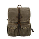 Waterproof Waxed Canvas Hiking Laptop Backpack_Cwab5541