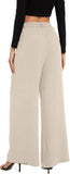 Tight High-Waisted Straight-Leg Wide-Leg Pants