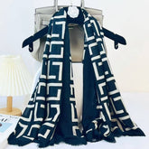 LETTER PRINT SCARF CHIC WINTER WRAP GIFT SHAWL_CWASC0912