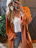 Solid-Color Casual Loose Knitted Cardigan
