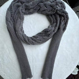 Cwasc1793_Twisted Hollow Long Sleeve Shawl Collar Scarf