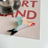 Bird Hair Claw Cetate Swan Peacock & Swallow Clip_Cwaha5763