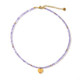 12 MONTH CUT STONE NECKLACE WITH HEART PENDANT_CWMM8851