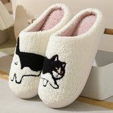 CUTE CARTOON KITTEN WINTER WARM COTTON SLIPPERS_CWMM3064