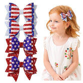 KIDS PARTY HAIR CLIPS WITH STARS AND BOWS_CWAHA6753