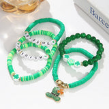 ST PATRICKS DAY LUCKY CLOVER CHARM BRACELET SET_CWMM3507