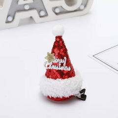 CHRISTMAS DECORATIONS SMALL HAT CHILDRENS HAIRPIN_CWAHA3399