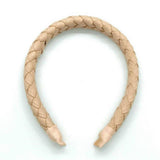 ELEGANT SOLID PU WOVEN DIAMOND HEADBAND_CWAHA6321