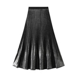 PLEATED HIGH WAIST MIDI SKIRT WITH FISHTAIL DESIGN_CWBMS0342