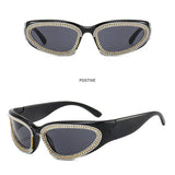 SPORTS STYLEPUNK CATEYE DIAMOND SUNGLASSES GOGGLES_CWASG0873