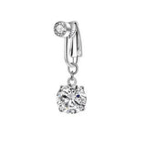 NO PIERCING NAVEL CLIP RING WITH MOON HEART CHARM_cWMM9227