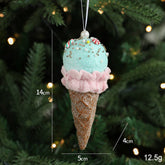 ICE CREAM SNOWMAN CHRISTMAS TREE HANGING DECOR_CWMM9689