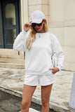 Three-Inch Sweatpants Long Sleeve Sweatshirt Set