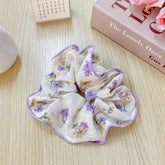 SMALL FLORAL PLEATED VERSATILE HAIR TIE_CWAHA1093