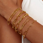 PAPERCLIP TITANIUM STEEL PERSONALIZED BRACELET_CWMM3720