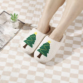 CHRISTMAS TREE WARMTH WINTER COTTON SLIPPERS_CWSHS0457
