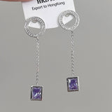 LIGHT LUXURY GEOMETRIC RING SQUARE STUD EARRINGS_CWAJE1320